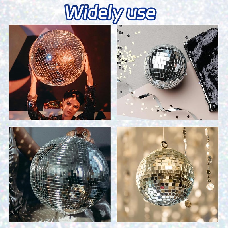 Giftmeet Self Adhesive Disco Ball Tiles, 3200 Pieces Rose Red Mirror Mosaic Tiles, 5 x 5 mm Glass, Modern Contemporary Style, Multi-Surface, Roll, 2 Rolls (Rose Red) - Image 5